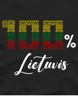 Marškinėliai 100% lietuvis Marškinėliai 100% lietuvis